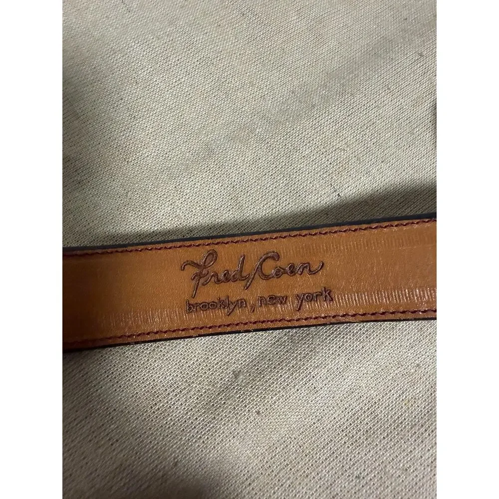 Vintage Fred Coen Boxing Groin Protector Belt Mens Small Brown Leather Cup Guard